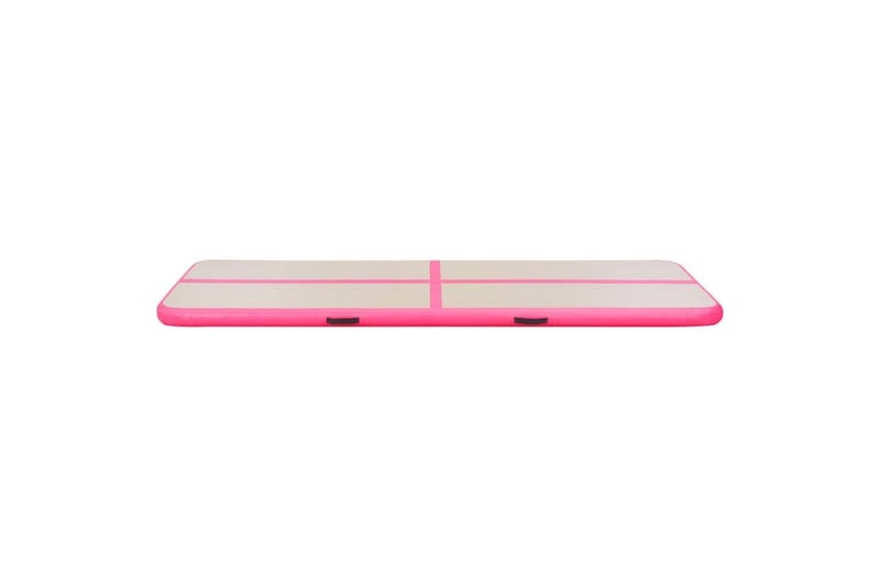 Uppblåsbar gymnastikmatta med pump 400x100x10 cm PVC rosa - Rosa - Sport & fritid - Hemmagym - Träningsredskap - Gymnastikmatta & Airtrack