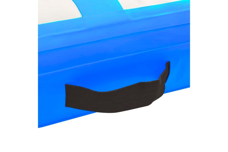 Uppblåsbar gymnastikmatta med pump 600x100x15 cm PVC blå - Blå - Gymnastikmatta & Airtrack
