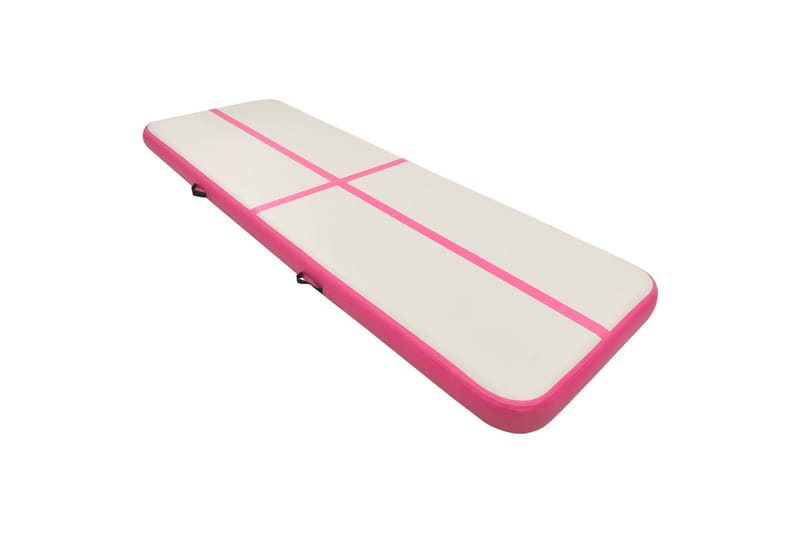 Uppblåsbar gymnastikmatta med pump 300x100x15 cm PVC rosa - Rosa - Gymnastikmatta & Airtrack