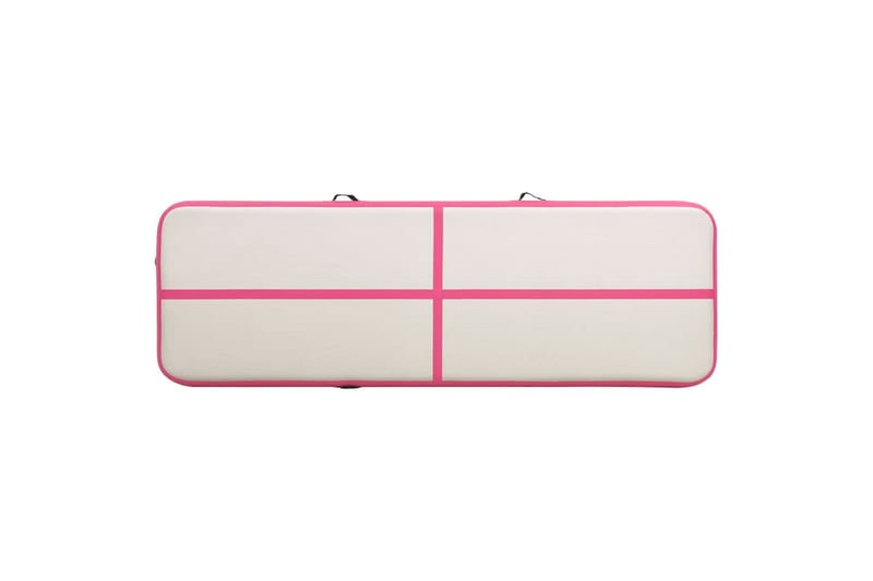 Uppblåsbar gymnastikmatta med pump 400x100x15 cm PVC rosa - Rosa - Sport & fritid - Hemmagym - Träningsredskap - Gymnastikmatta & Airtrack