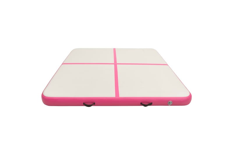 Uppblåsbar gymnastikmatta med pump 200x200x15 cm PVC rosa - Rosa - Sport & fritid - Hemmagym - Träningsredskap - Gymnastikmatta & Airtrack