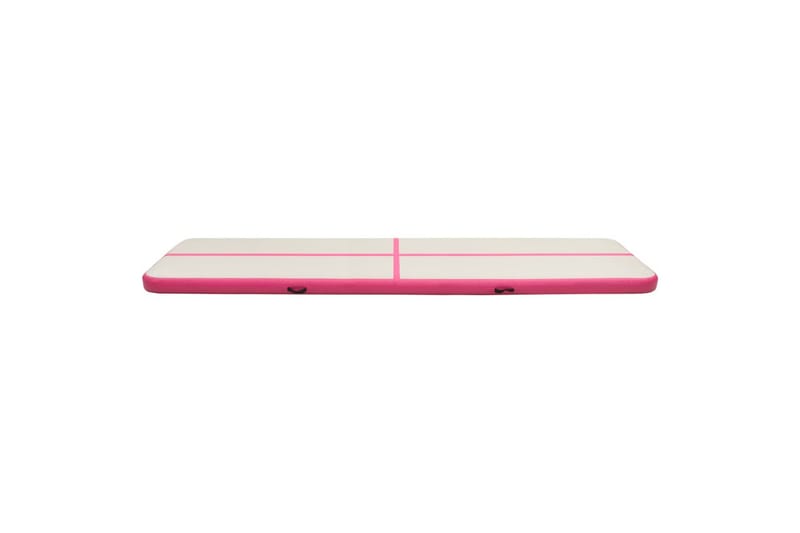 Uppblåsbar gymnastikmatta med pump 600x100x15 cm PVC rosa - Rosa - Gymnastikmatta & Airtrack
