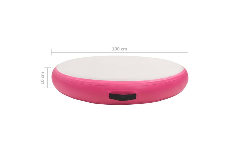 Uppblåsbar gymnastikmatta med pump 100x100x10 cm PVC rosa - Rosa - Gymnastikmatta & Airtrack