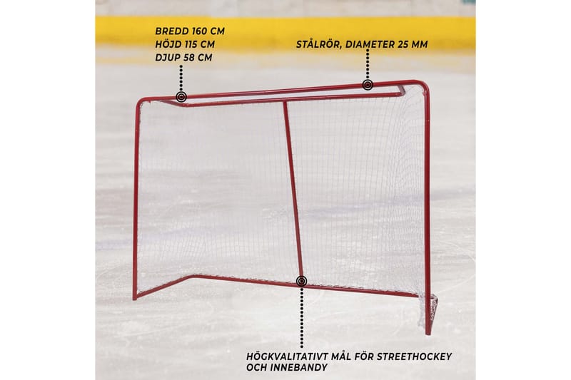 2 x Street Hockey Mål - Vit - Utomhusspel