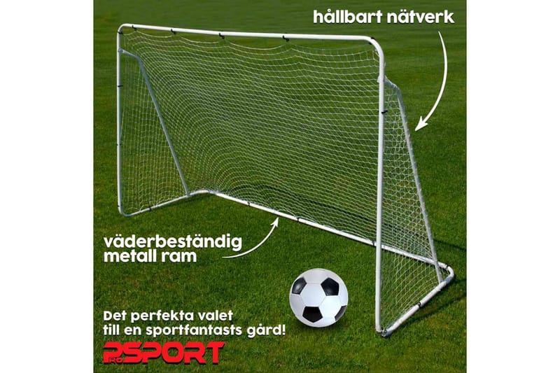 2 x Prosport Fotbollsmål Real 240x150 cm - Svart - Utomhusspel