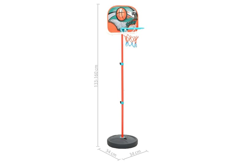 Flyttbar basketkorg justerbar 133-160 cm - Flerfärgad - Sport & fritid - Lek & sport - Utomhusspel