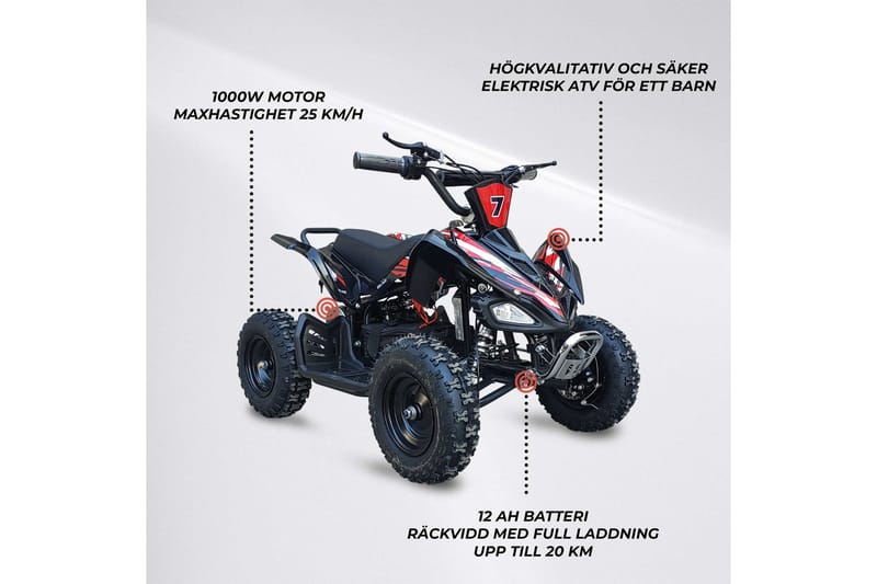Swoop El Fyrhjuling Adventurer 1000W - Blå - ATV & fyrhjuling