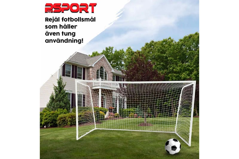 Prosport Fotbollsmål 210x150x50 cm - Vit - Utomhusspel