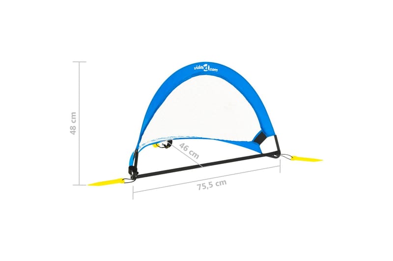 Fotbollsmål för barn 2 st med förvaringsväska 75,5x46x48 cm - Blå - Sport & fritid - Lek & sport - Utomhusspel