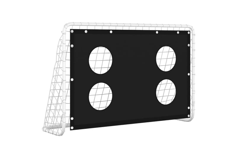 Fotbollsmål för träning stål 184x61x122 cm - Svart - Utomhusspel