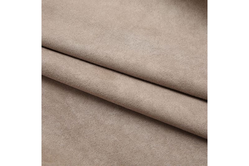 Mörkläggningsgardiner med krokar 2 st taupe 140x245 cm - Mocka/Taupe - Mörkläggningsgardiner