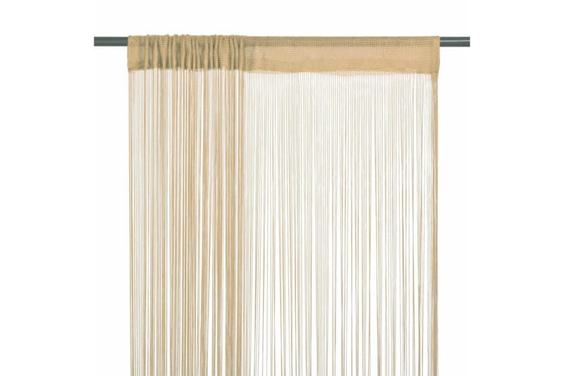 Trådgardiner 2 st 100x250 cm beige - Beige - Mörkläggningsgardiner