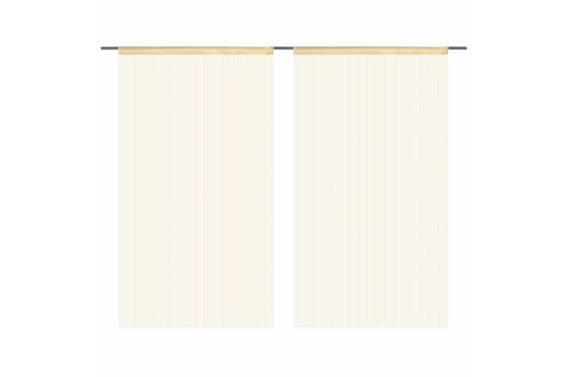 Trådgardiner 2 st 100x250 cm beige - Beige - Mörkläggningsgardiner