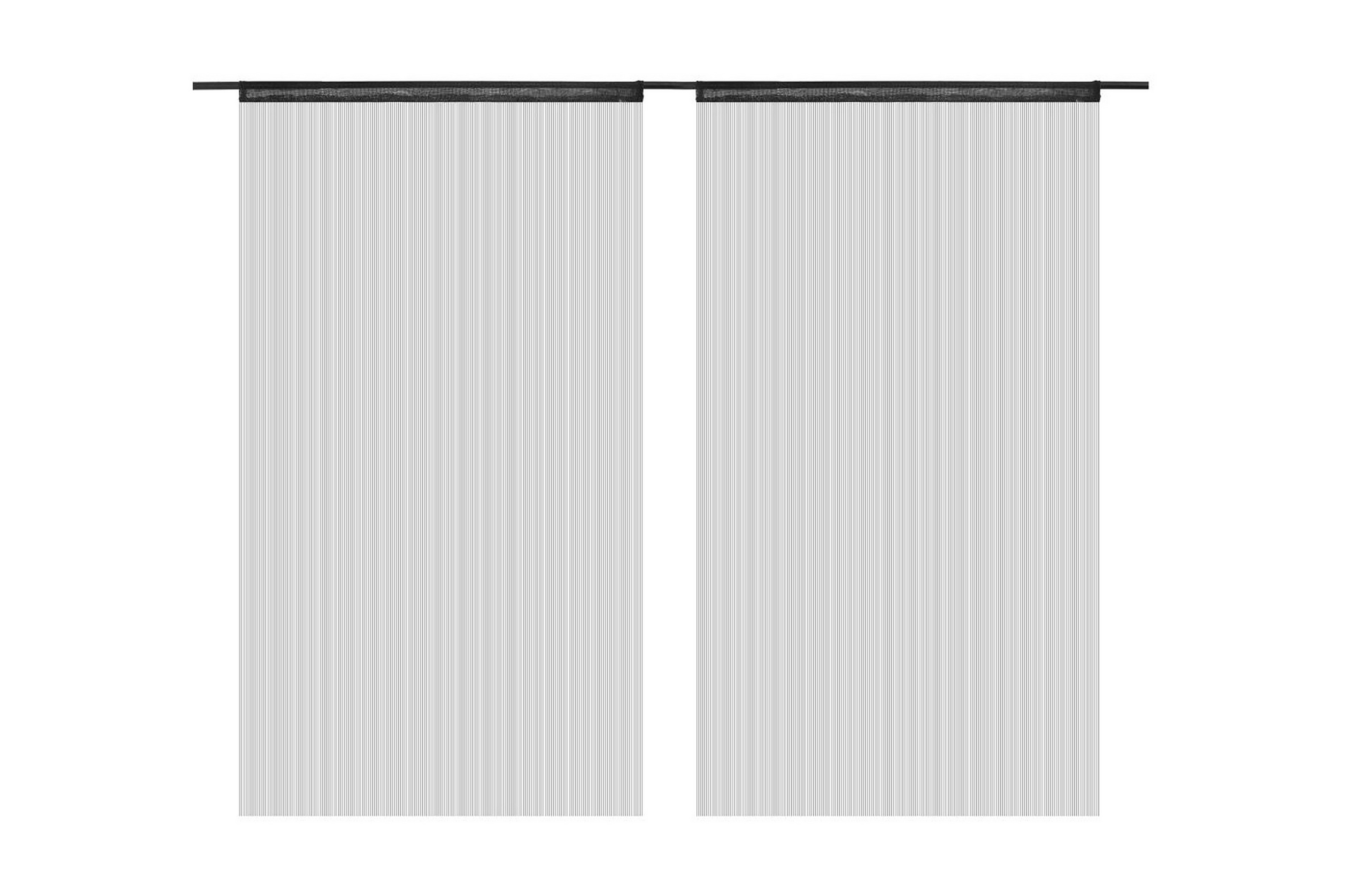 REA/Black Friday Trådgardiner 2 st 140x250 cm svart - Svart Mörkläggningsgardiner Tyg Be Basic