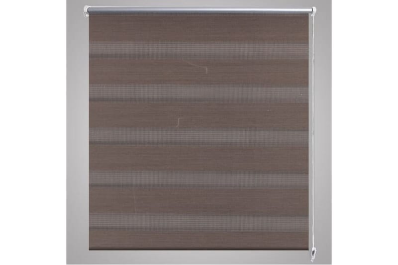 Rullgardin randig brun 80 x 175 cm transparent - Brun - Rullgardin