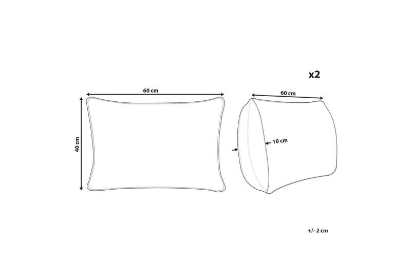 Corsano Utomhuskudde 42x60 cm 2 st - Grå/Vit - Textil & mattor - Filtar, kuddar & plädar - Utekudde