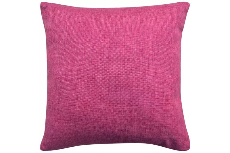 Kuddöverdrag 4 st linne-design 40x40 cm rosa - Rosa - Textil & mattor - Filtar, kuddar & plädar - Prydnadskudde & kuddfodral