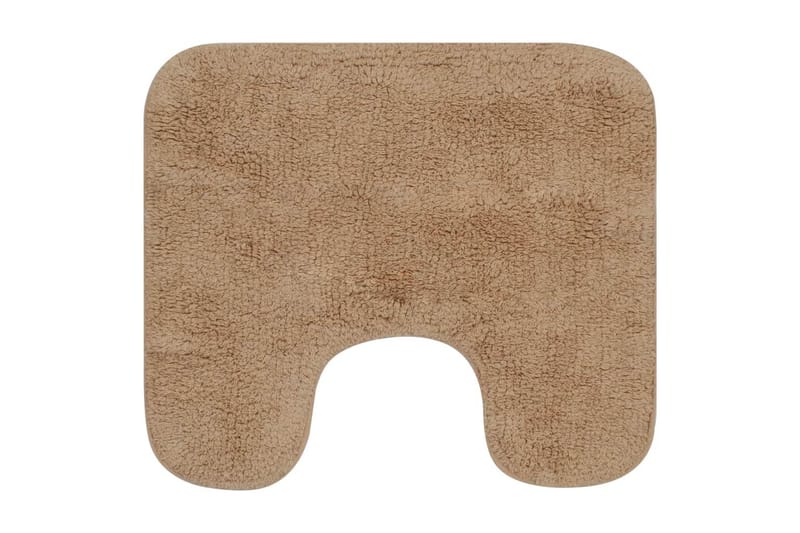 Badrumsmattor 2 st tyg beige - Beige - Textil & mattor - Mattor - Badrumsmatta