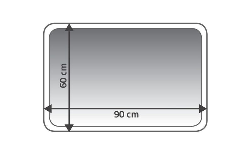 RIDDER Badrumsmatta Carl 60x90 grå 7102307 - Badrumsmatta