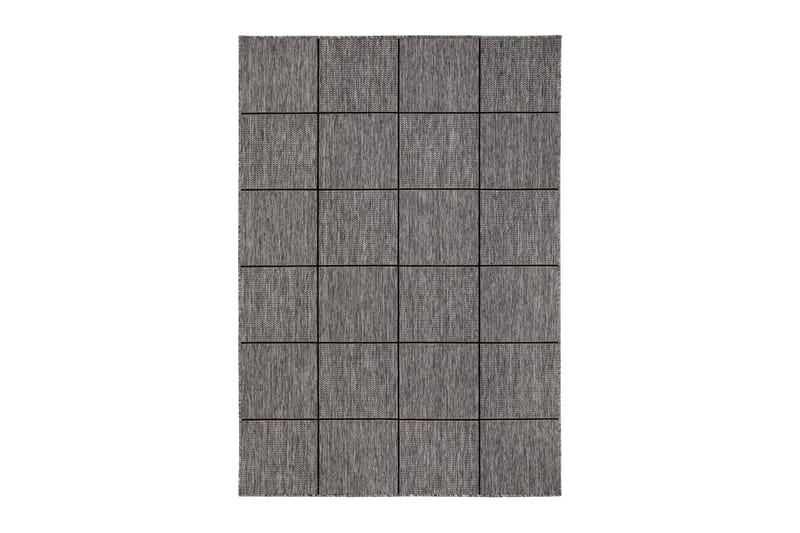 Numancia Square Flatvävd Matta 160x230 - Grå/Svart - Stora mattor - Flatvävda mattor