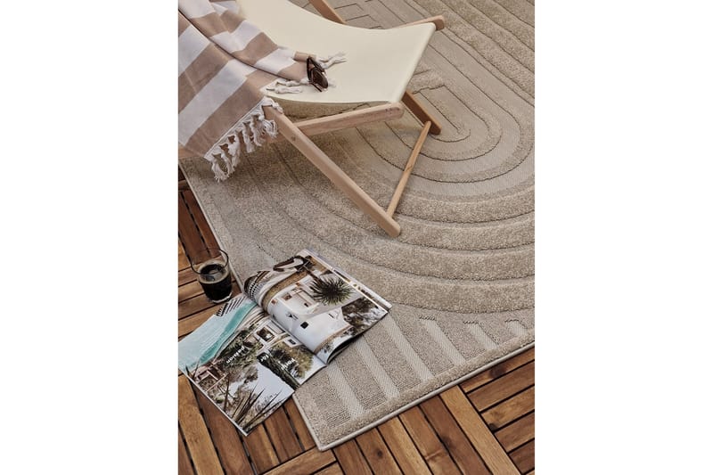 Hampton Flatvävd Matta 140x200 cm Rektangulär - Beige - Textil & mattor - Mattor - Flatvävda mattor