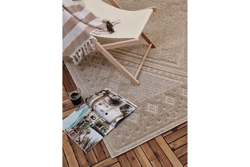 Hampton Flatvävd Matta 140x200 cm Rektangulär - Beige - Textil & mattor - Mattor - Flatvävda mattor