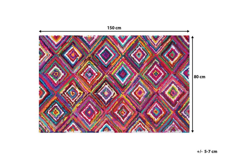Kaiseri Matta 80|150 - Flerfärgad - Mattor - Gummerade mattor - Små mattor - Mönstrade mattor - Stora mattor - Handvävda mattor