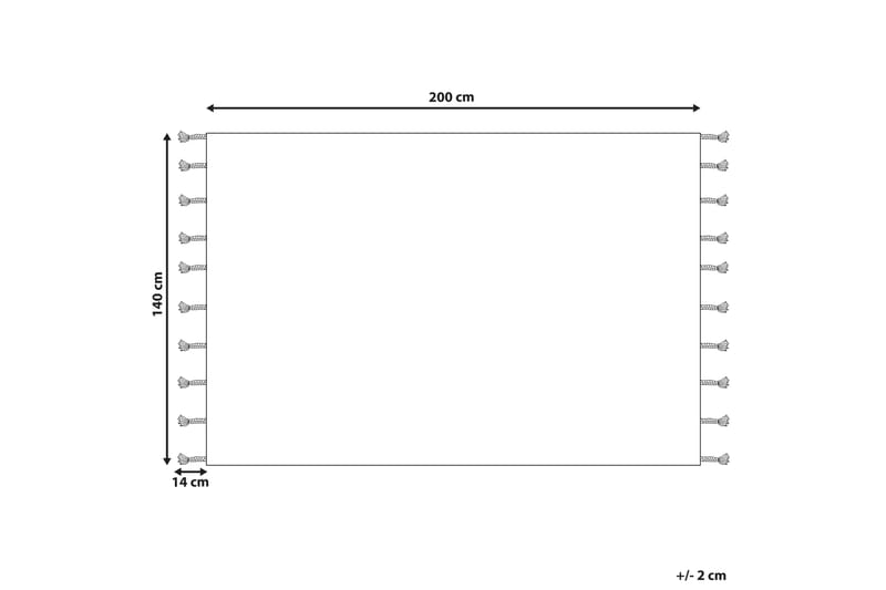 Agadir Bomullsmatta 140x200 cm - Svart/Vit - Bomullsmatta