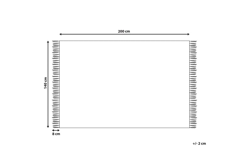 Alkent Ullmatta 140x200 cm - Svart/Vit - Ullmatta