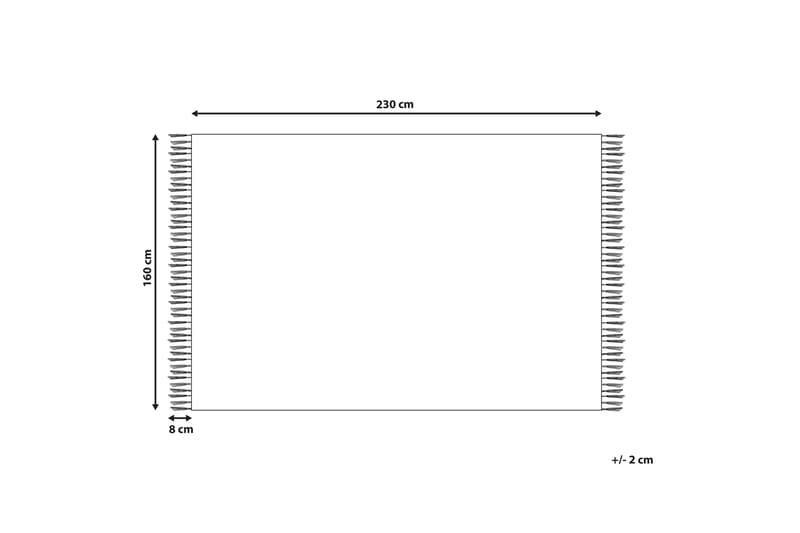 Alkent Ullmatta 160x230 cm - Svart/Vit - Ullmatta