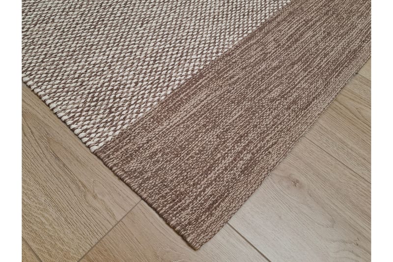 Alva Bomullsmatta 240x240 cm Kvadratisk - Mörkbeige - Textil & mattor - Mattor - Modern matta - Bomullsmatta