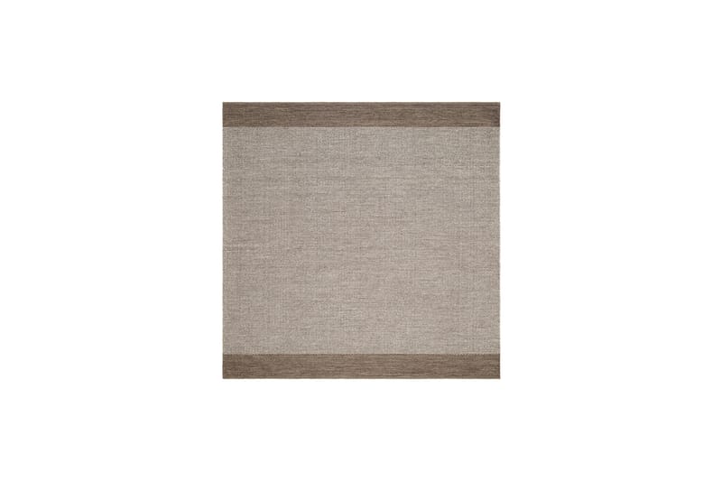 Alva Bomullsmatta 240x240 cm Kvadratisk - Mörkbeige - Textil & mattor - Mattor - Modern matta - Bomullsmatta