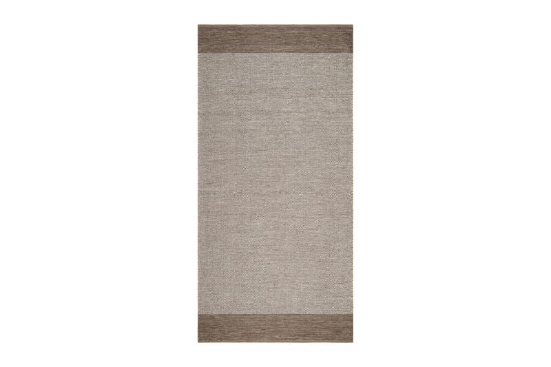 Alva Bomullsmatta 75x220 cm Oval - Mörkbeige - Textil & mattor - Mattor - Modern matta - Bomullsmatta