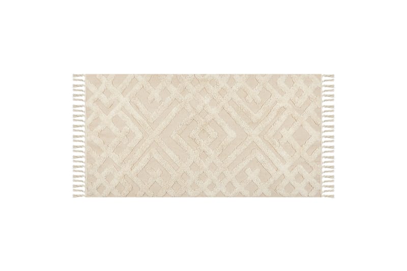 Ardahan Bomullsmatta 80x150 cm - Beige - Textil & mattor - Mattor - Modern matta - Ryamatta & luggmatta