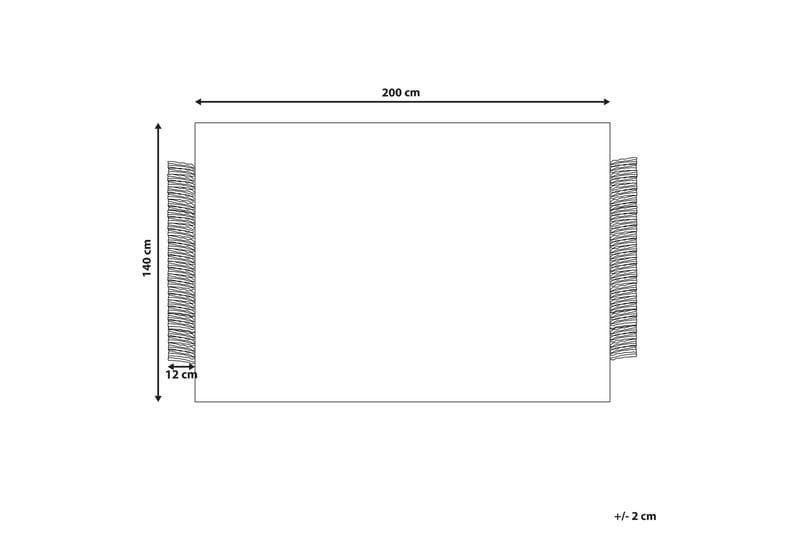 Atlanti Ullmatta 140x200 cm - Svart/Vit - Ullmatta