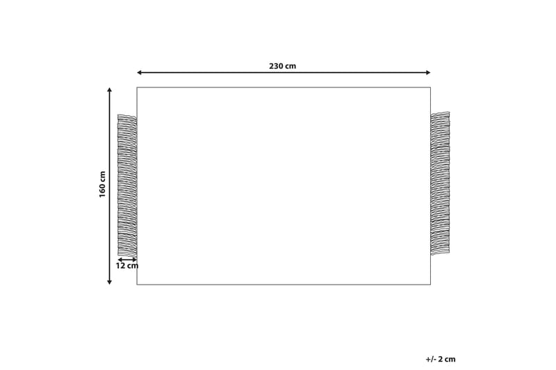 Atlanti Ullmatta 160x230 cm - Svart/Vit - Ullmatta