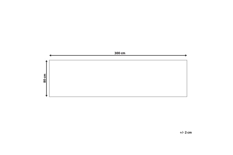 Ayrum Gångmatta 80x300 cm - Svart/Vit - Ryamatta & luggmatta