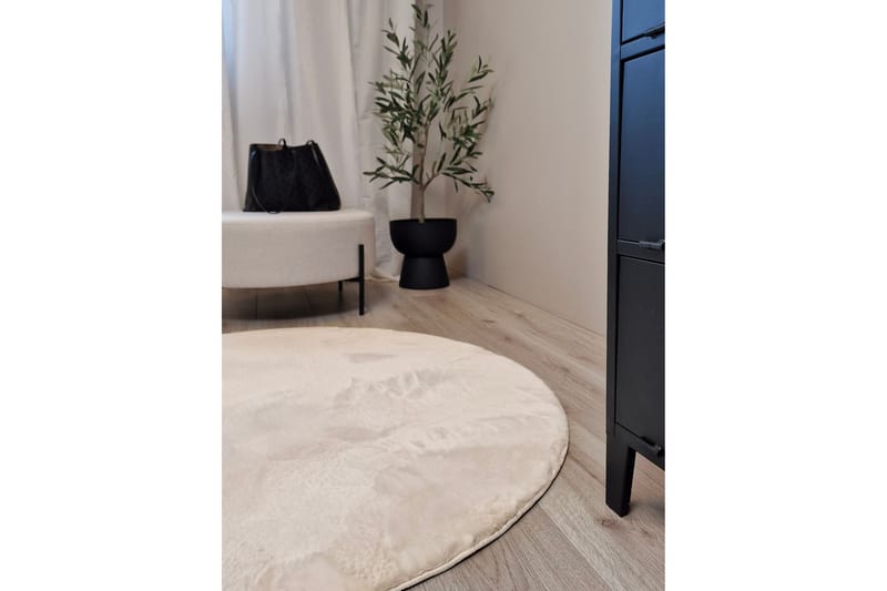 Dream Ryamatta Natur 160 cm Rund - Beige - Ryamatta & luggmatta