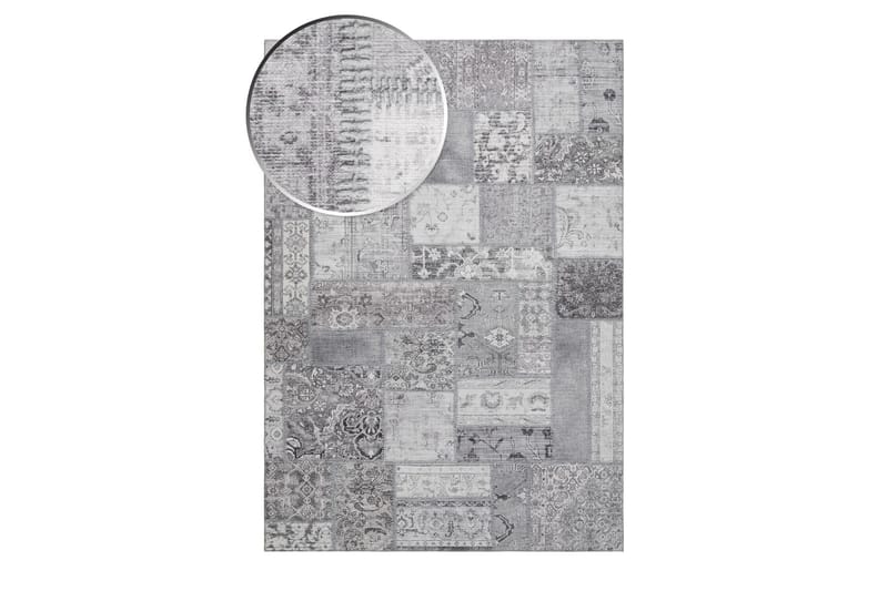 Patchwork Wiltonmatta 200x290 cm Rektangulär - Silver - Textil & mattor - Mattor - Modern matta - Friezematta