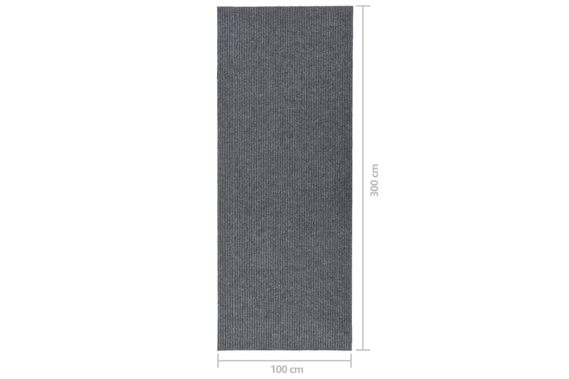 Gångmatta 100x300 cm grå - Grå - Gummerade mattor - Små mattor - Mönstrade mattor - Stora mattor - Dörrmatta & hallmatta - Gångmattor - Handvävda mattor