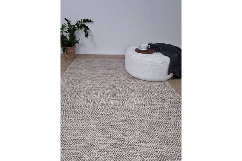 Gåsöga Ullmatta 140x200 cm Rektangulär - Beige - Textil & mattor - Mattor - Modern matta - Ullmatta