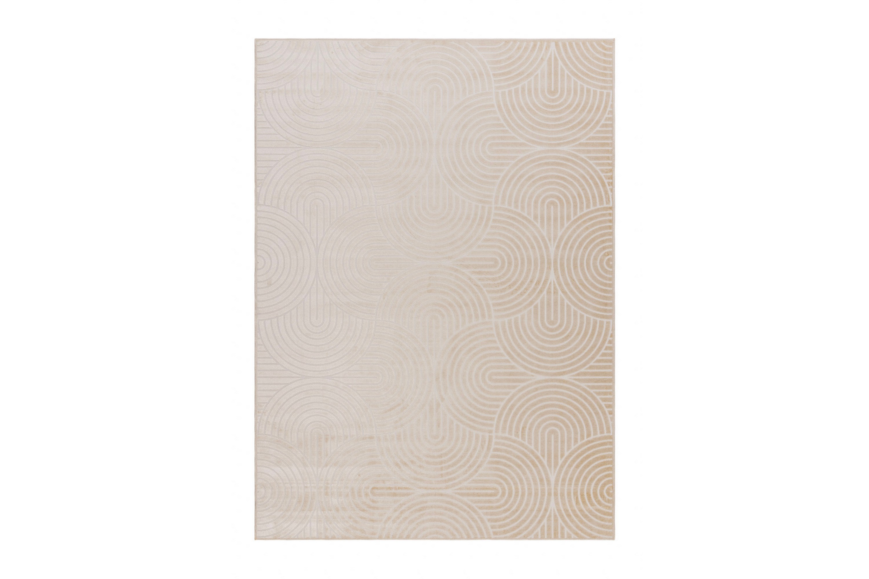 Granada Viskosmatta 160x230 cm - Sand & konstsilkesmatta Beige