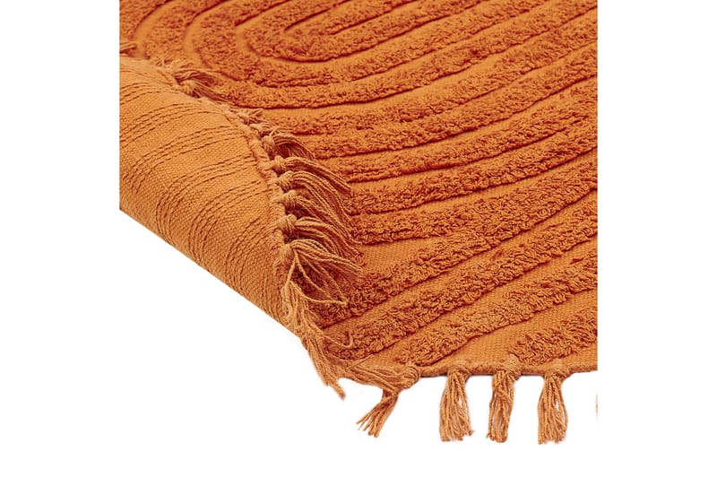 Halfeti Ryamatta 140 cm Rund - Orange - Textil & mattor - Mattor - Modern matta - Ryamatta & luggmatta