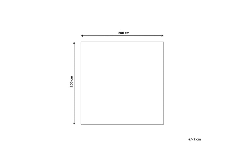 Haymana Ullmatta 200x200 cm Kvadratisk - Blå - Ullmatta