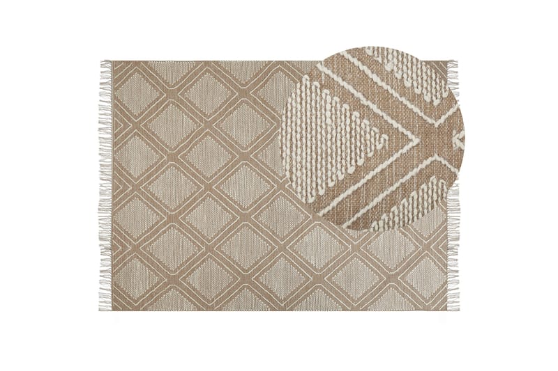 Kacem Bomullsmatta 160x230 cm - Beige - Bomullsmatta