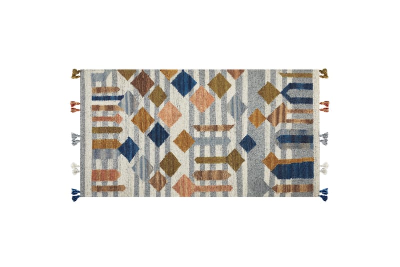 Kasakh Ullmatta 80x150 cm - Blå - Textil & mattor - Mattor - Modern matta - Ullmatta