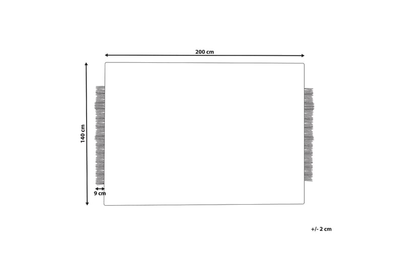 Ketenli Ullmatta 140x200 cm - Svart/Vit - Ullmatta