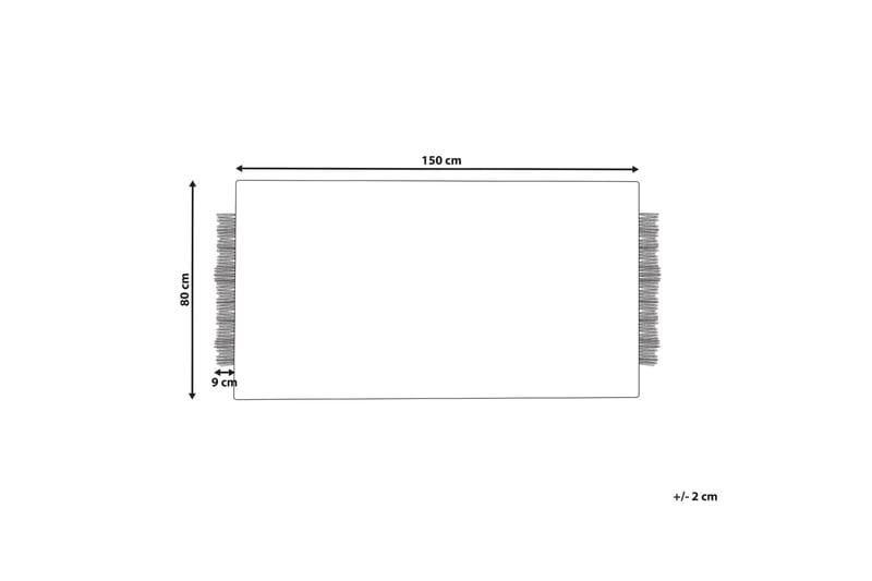 Ketenli Ullmatta 80x150 cm - Svart/Vit - Textil & mattor - Mattor - Modern matta - Ullmatta