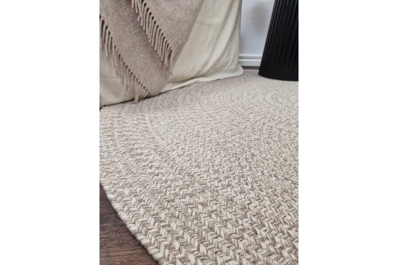 Lya Ullmatta Ø160 cm Rund - Beige - Textil & mattor - Mattor - Modern matta - Ullmatta