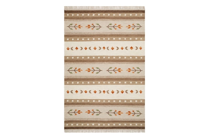 Megwal Ullmatta 200x300 cm - Sand - Ullmatta - Handvävda mattor - Gummerade mattor - Mönstrade mattor - Stora mattor - Små mattor